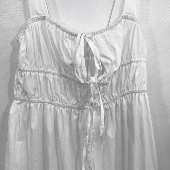 Summer Boho Dress White Corset Tie L - Picture 6 of 11